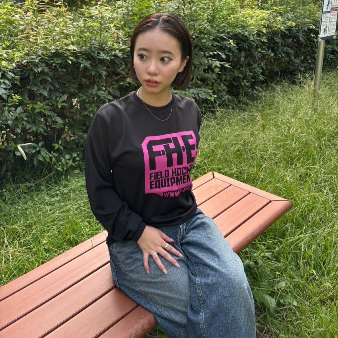 F-H-E 長袖シャツ 2色プリント