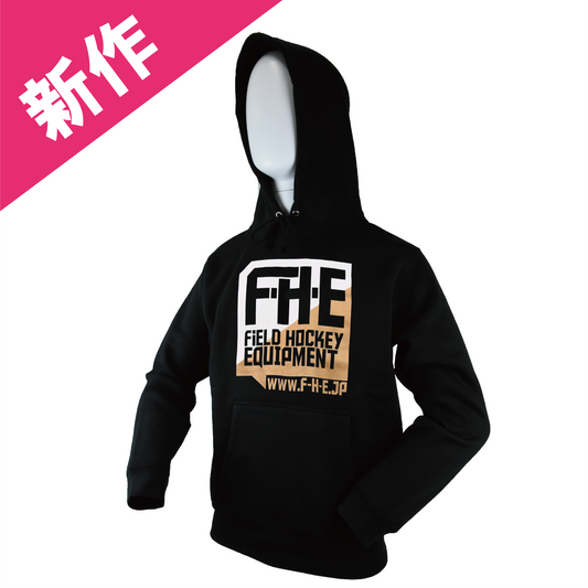 F-H-E 2色パーカー ホワイト/ゴールド