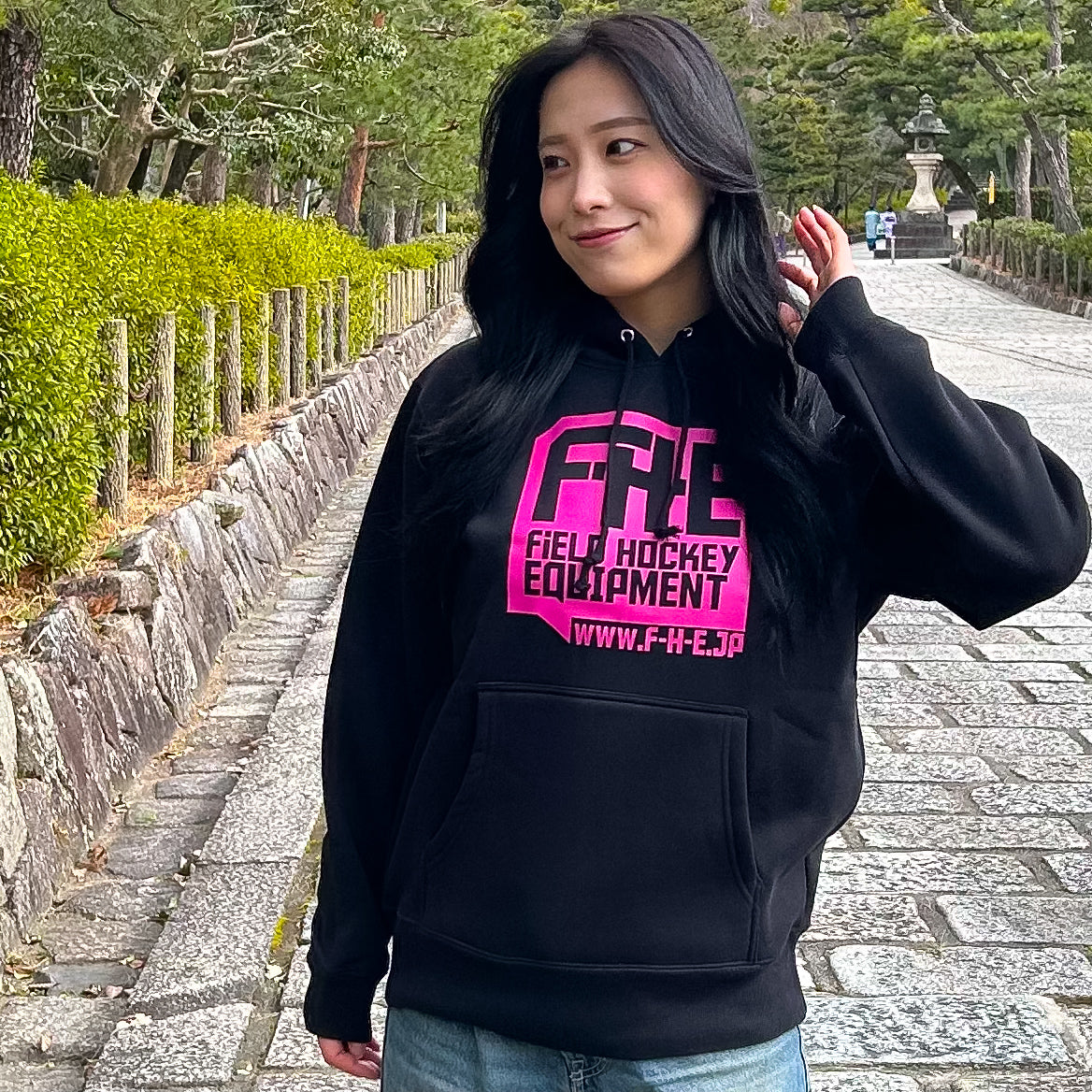 F-H-E 2色パーカー パステルパープル/パステルブルー