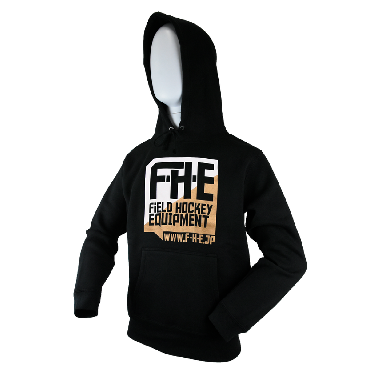 F-H-E 2色パーカー ホワイト/ゴールド