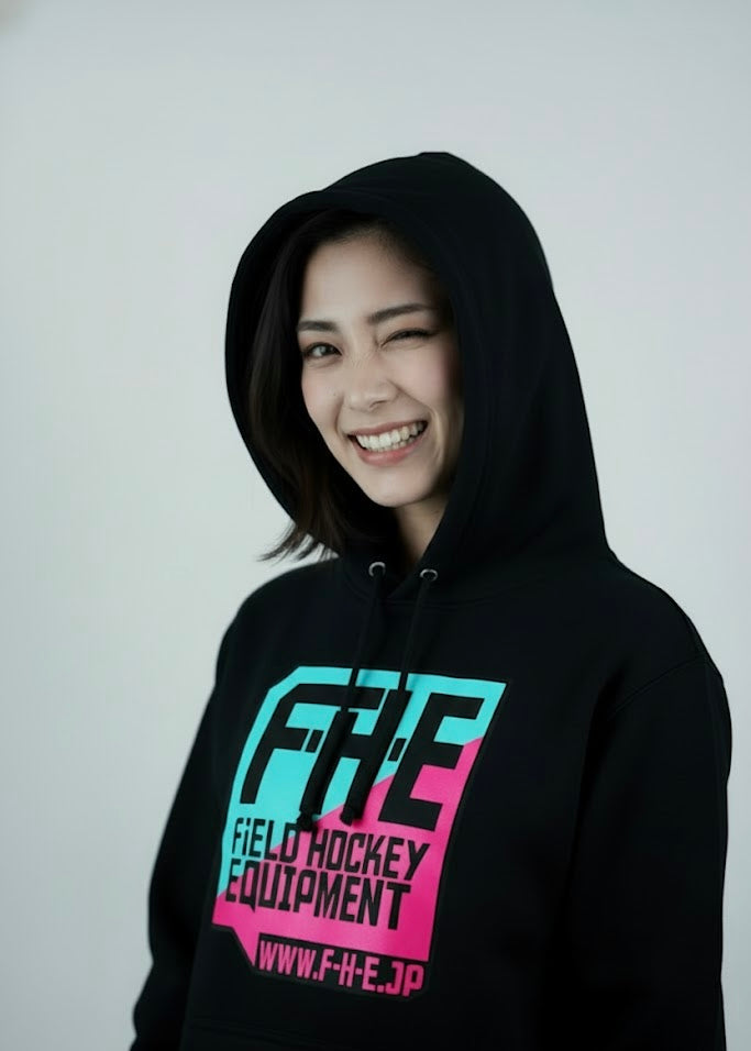 F-H-E 2色パーカー ティール/ピンク