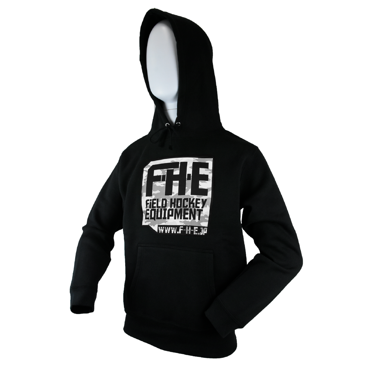 F-H-E カモフラ柄パーカー ブラック/グレー