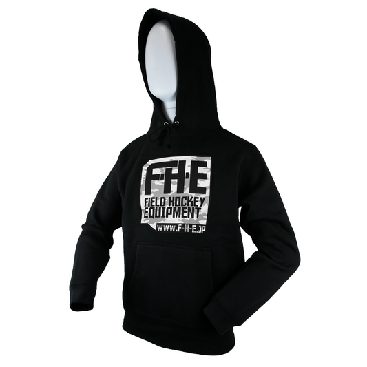 F-H-E カモフラ柄パーカー ブラック/グレー