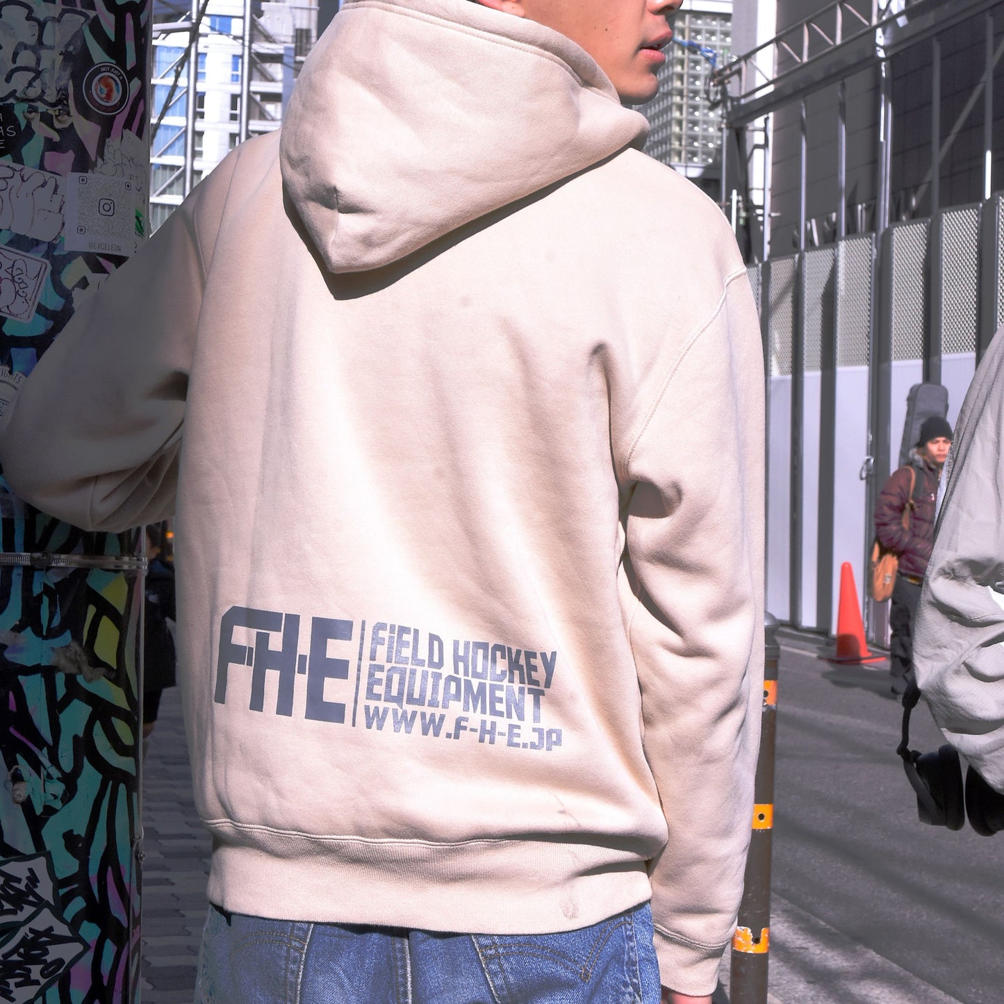 F-H-E ジップパーカー グレー/ブラック