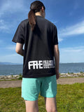 F-H-E  Tシャツ　（両面プリントロゴ小）ブラック/ピンク　ネコポス送料込【ホッケーTシャツ】