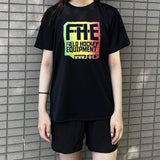 F-H-E Tシャツ ブラック/パープル