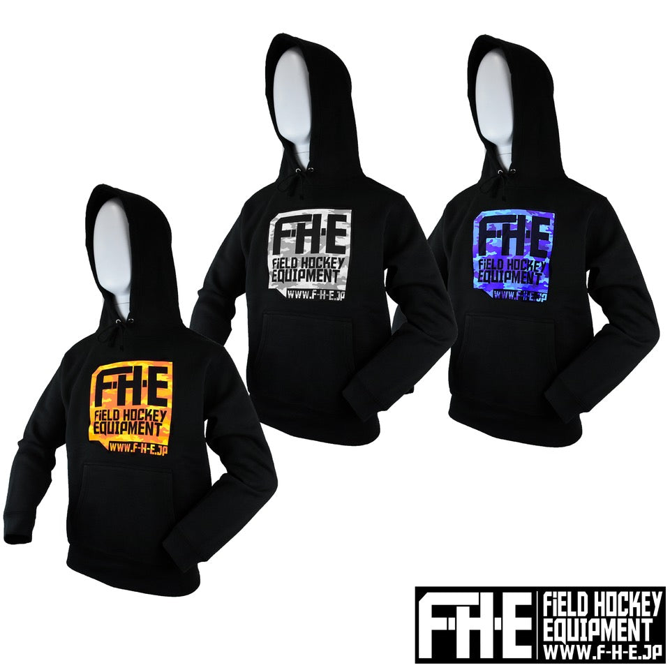 F-H-E Camo Pattern Hoodie Black/Orange