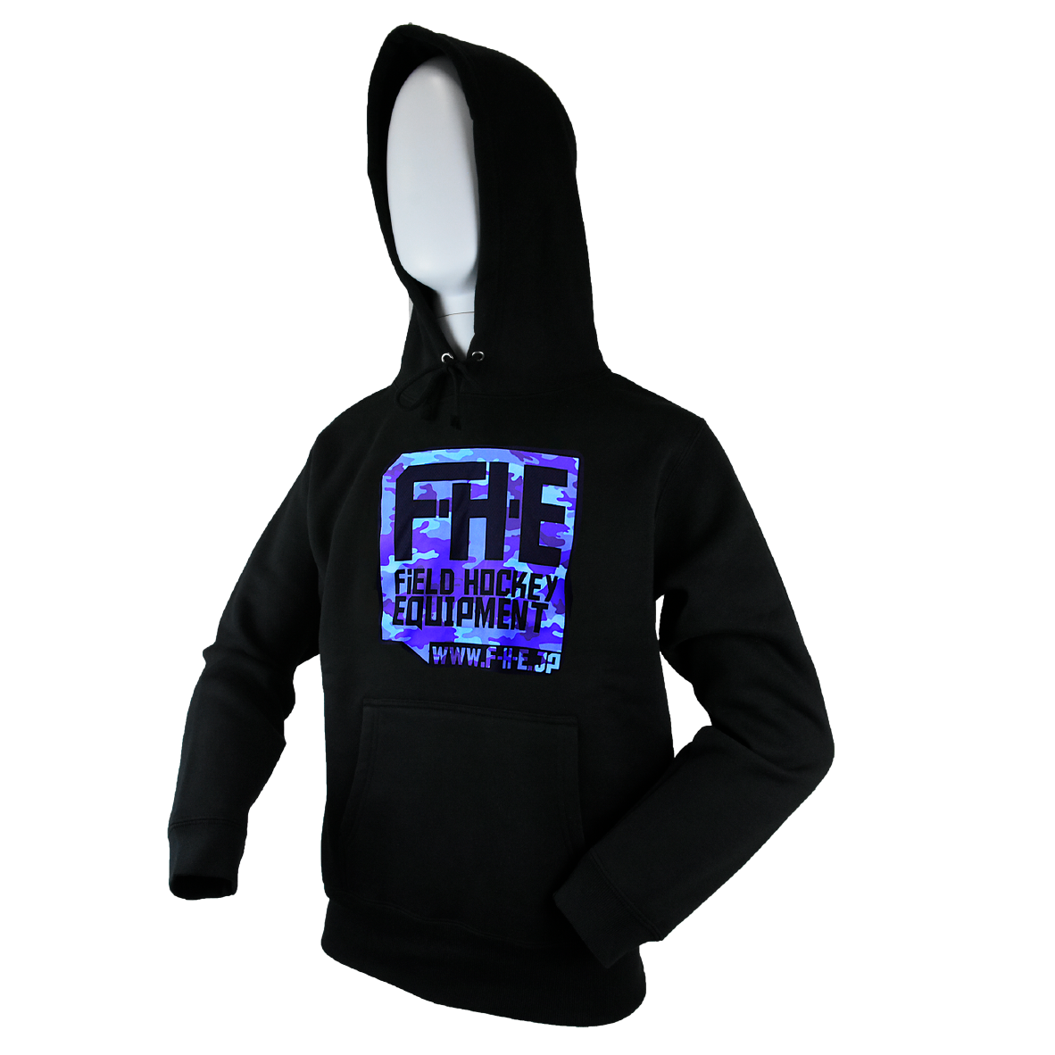 F-H-E カモフラ柄パーカー ブラック/ブルー