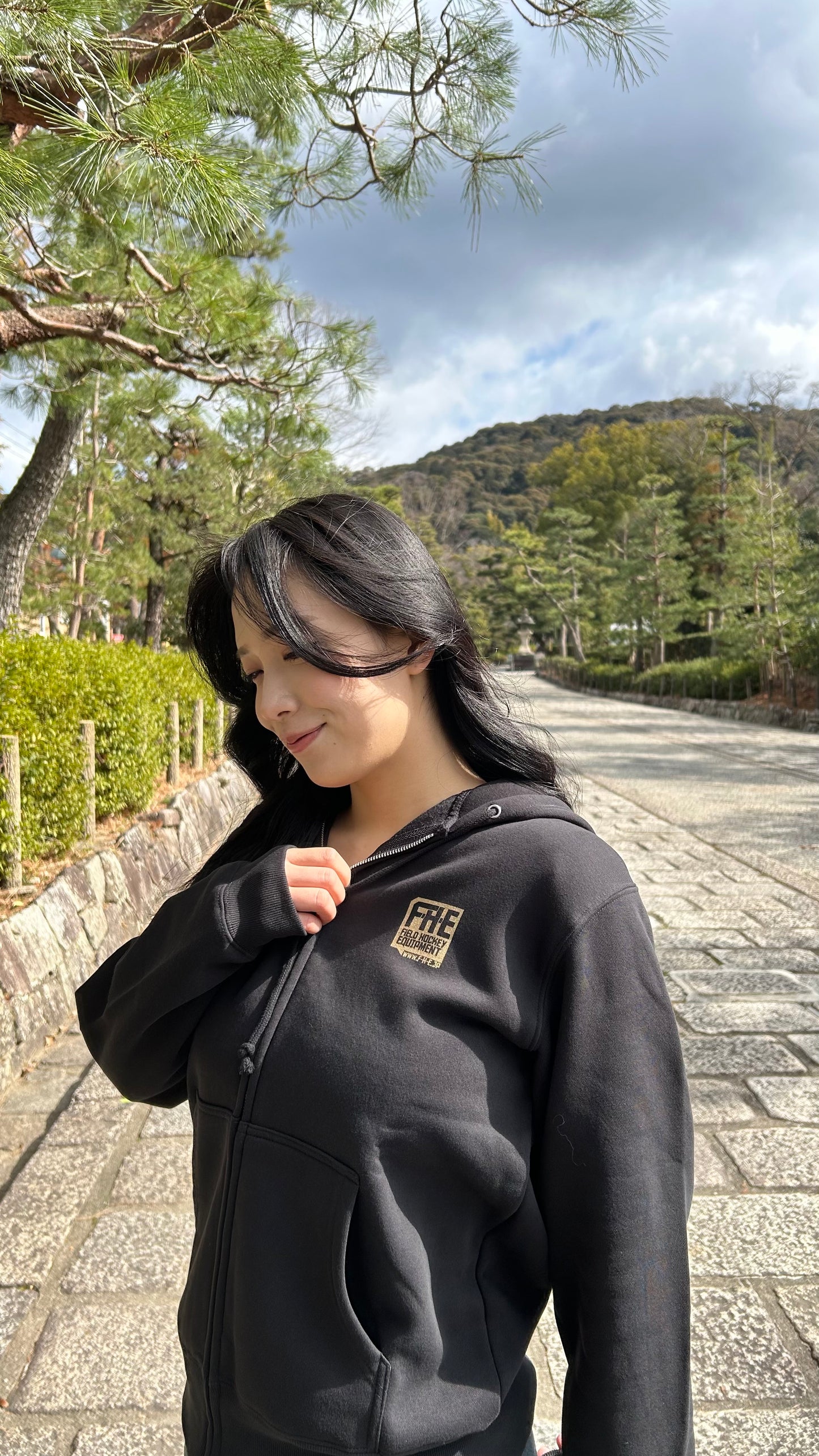 F-H-E ジップパーカー グレー/ブラック