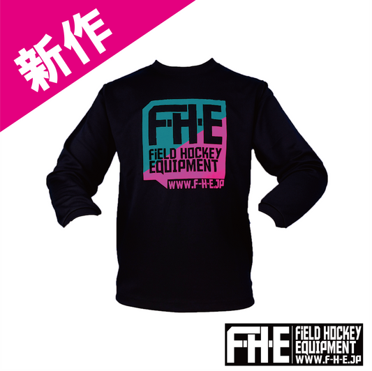 F-H-E 長袖シャツ 2色プリント パステルグレー／ピンク