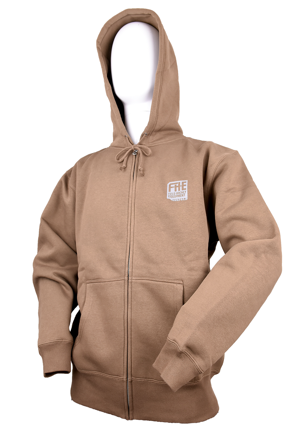 F-H-E ジップパーカー ブラウン/グレー