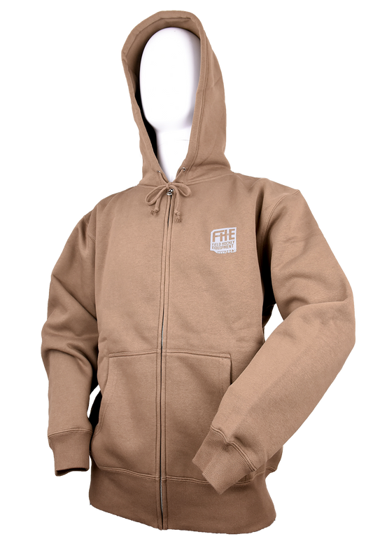 F-H-E ジップパーカー ブラウン/グレー