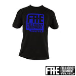 F-H-E Tシャツ ブラック/ブルー【ホッケーTシャツ】